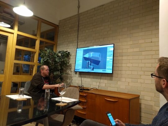 Ian demonstrating how to use Blender