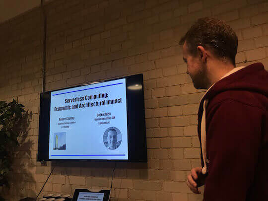 Rob giving us an overview of his Serverless Computing talk 