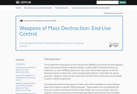 GOV.UK detailed guidance page