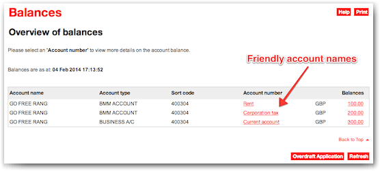 Replacing Account Numbers With Friendly Names In Hsbc Uk S Business Banking Site Go Free Range