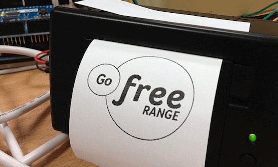 GFR logo printed on receipt printer